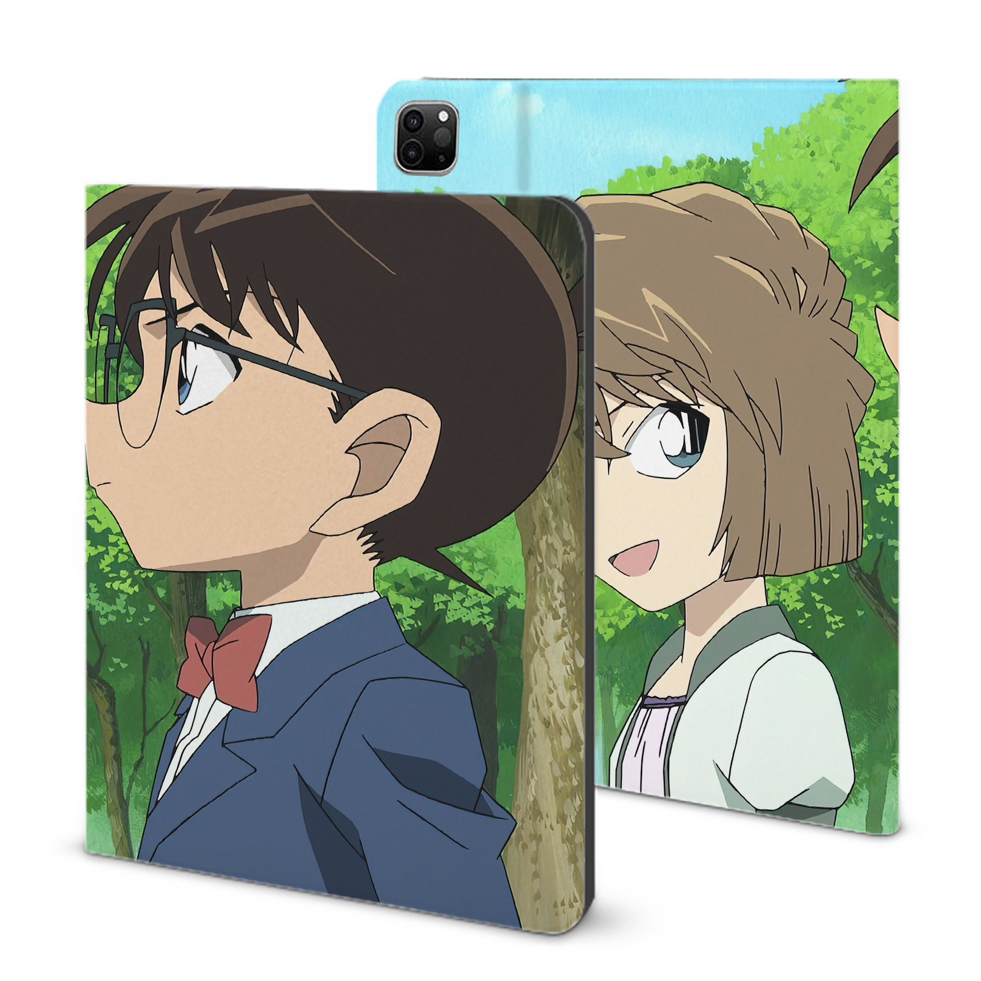 （画像用） 名探偵コナン Detective Conan IPad ケース ブック型 PUレザー TPU 耐衝撃 軽量 薄型 ペン収納なし 全面保護 IPad 各モデル対応